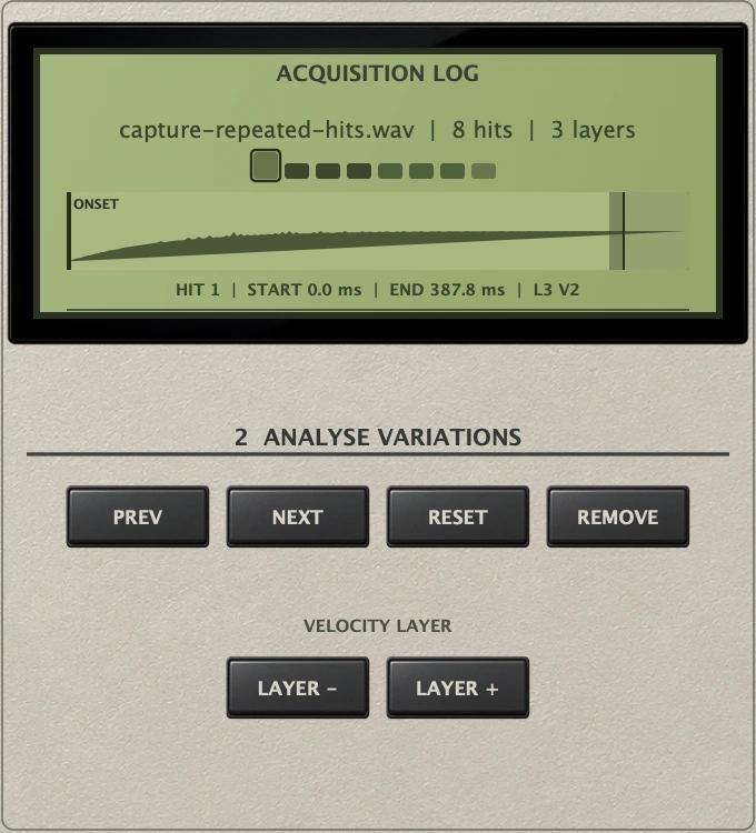 Capture Analyse Variations · velocity and round robins
